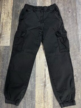 American Eagle Outfitters Black Stretch Pant Cargo Joggers